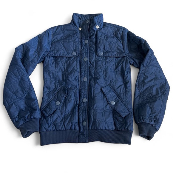 Vintage Paul Frank Women’s Bomber Flight Jacket Sz S Quilted Blue (NO Hood) Y2K - Picture 1 of 11